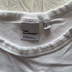 Aritzia TNA White HomeStretch Muscle Tank